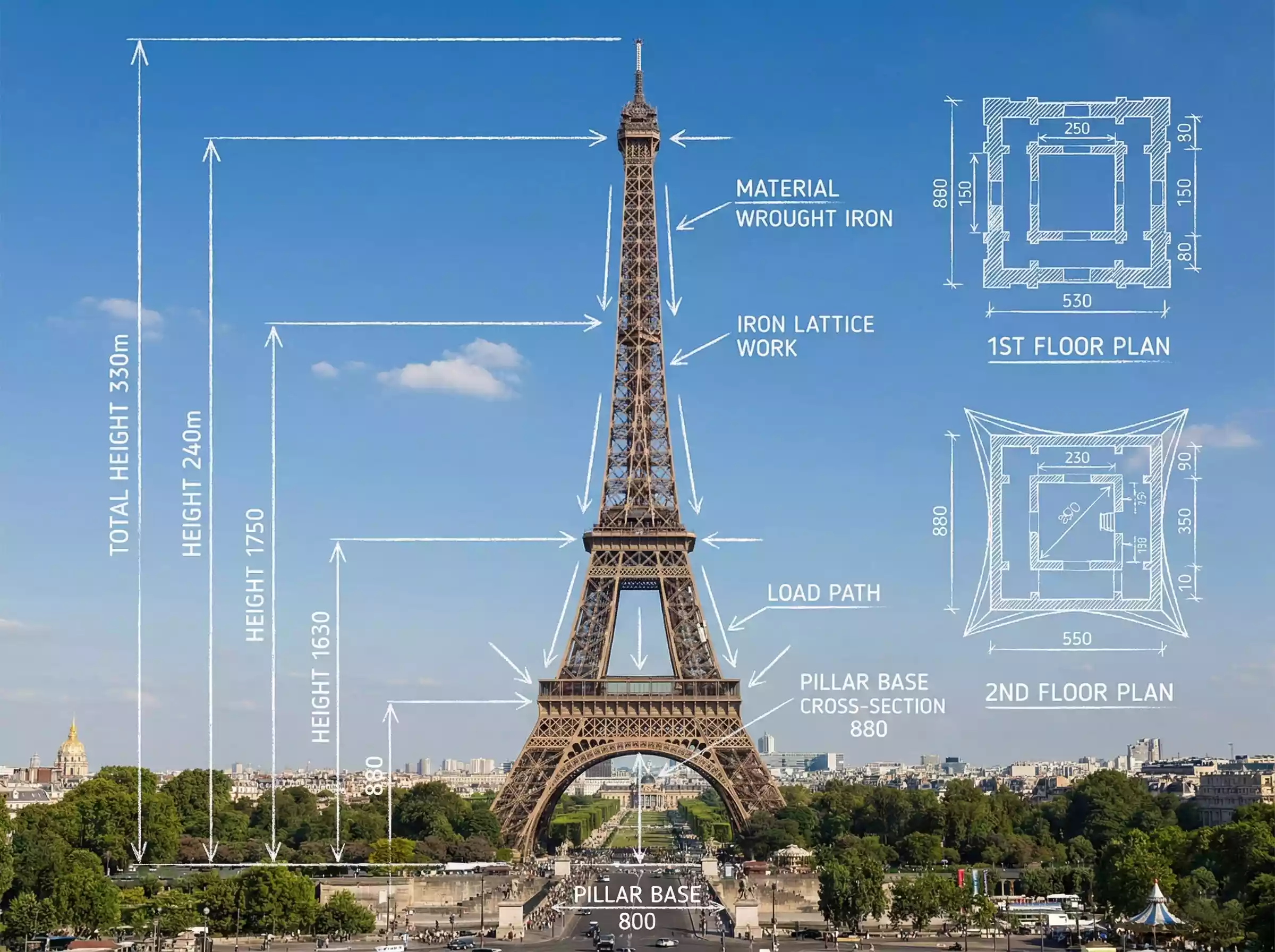 Eiffel Tower Blueprint